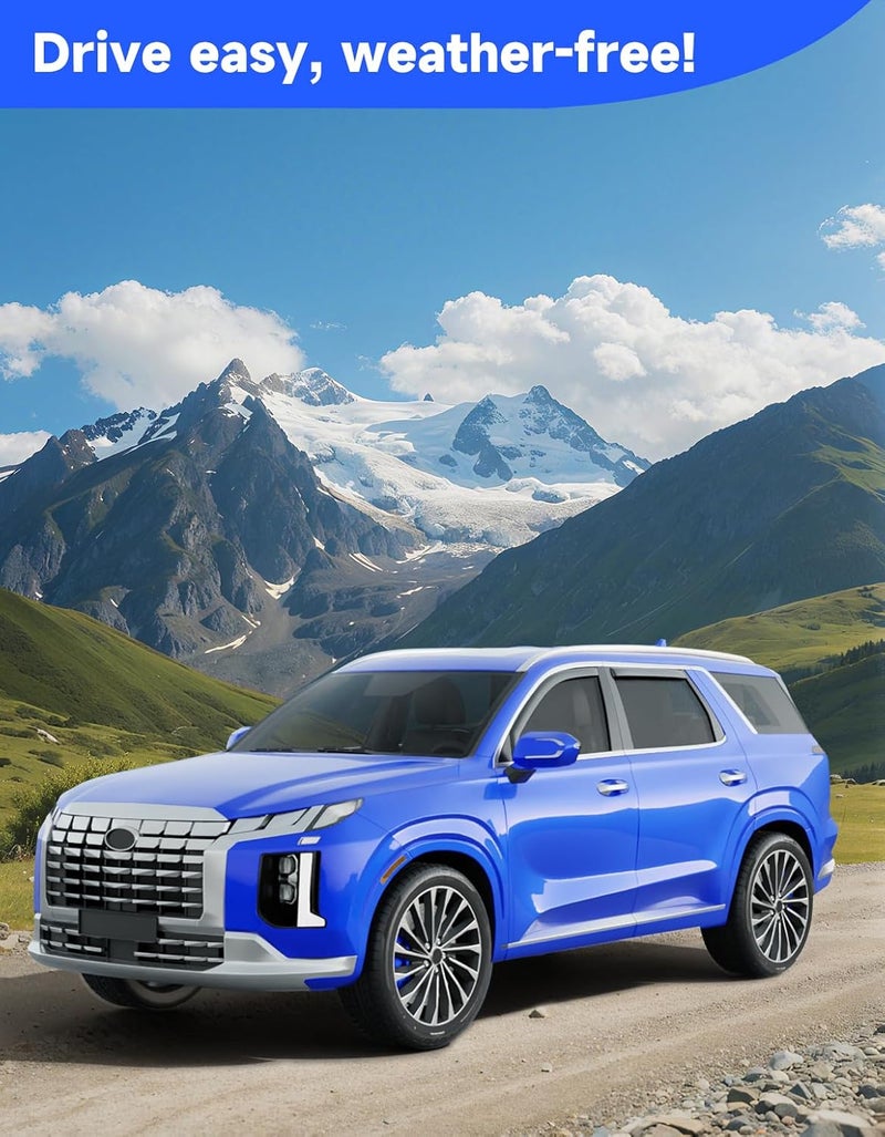 Breejoy in-Channel Window Rain Guards Fit for Hyundai Palisade 2020 2021 2022 2023 2024 2025,Extra Durable Visors Vent Visors Window Deflector Vent Shades Car Accessories -4 pcs - Image 2